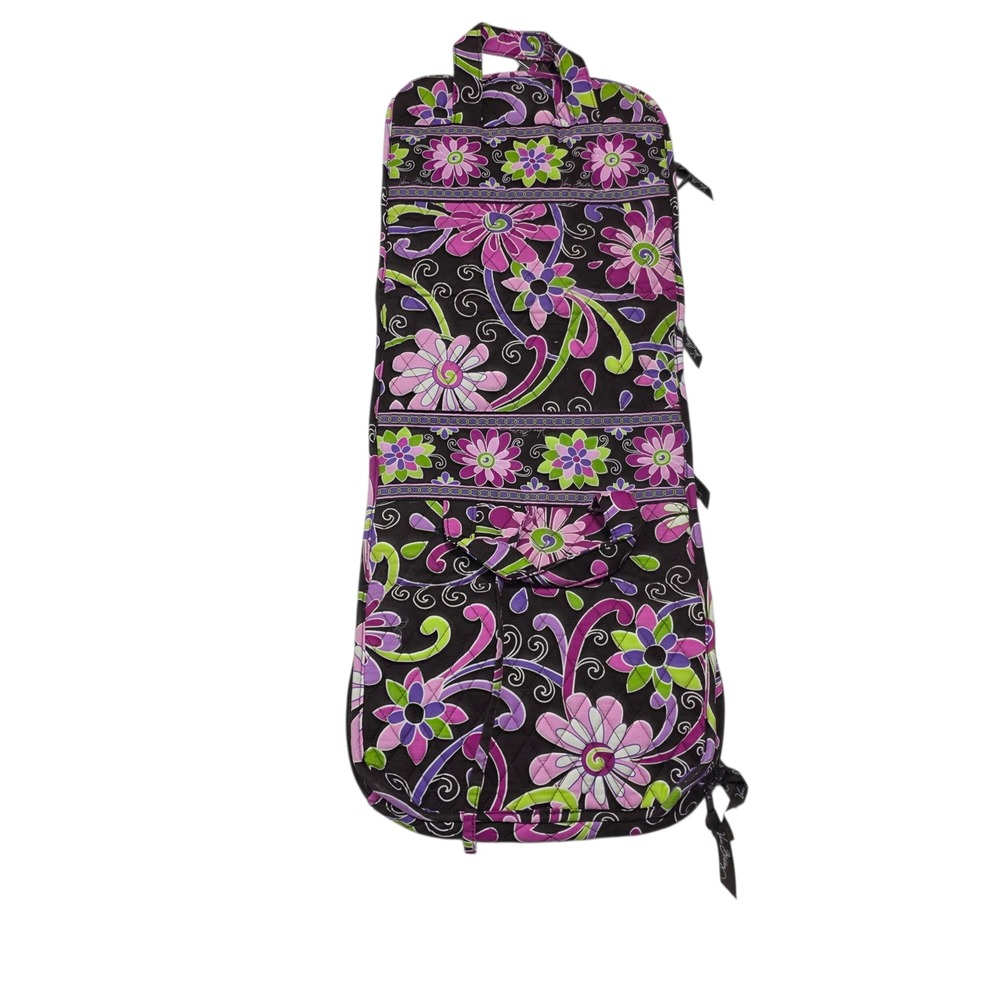 Vera Bradley Hanging Organizer Travel Toiletry Bag Floral Print Purple Green